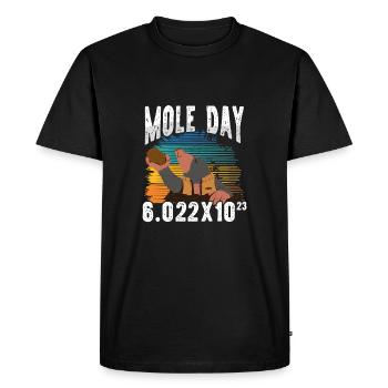 Jour de la Taupe - T-shirt Premium bio Homme - noir - Devant - Nico (187cm)