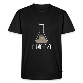 One mole per liter - Men's Premium Organic T-Shirt - black - Front - Nico (187cm)