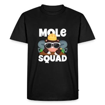 Mole troop with sunglasses - Men's Premium Organic T-Shirt - black - Front - Nico (187cm)