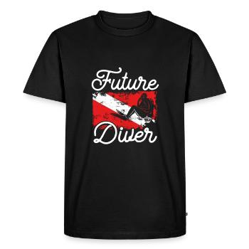 Future diver - Men's Premium Organic T-Shirt - black - Front - Nico (187cm)