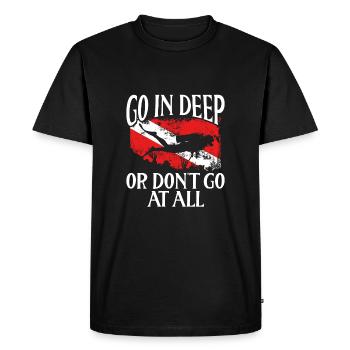 Allez en profondeur ou n’allez pas - T-shirt Premium bio Homme - noir - Devant - Nico (187cm)