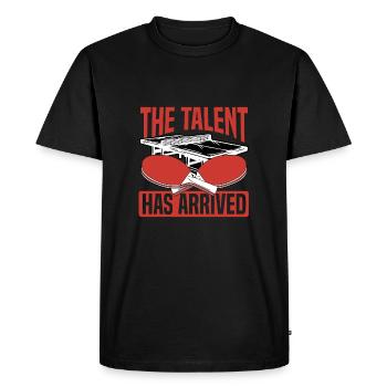 The talent in table tennis - Men's Premium Organic T-Shirt - black - Front - Nico (187cm)