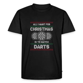 I want to see darts - Men's Premium Organic T-Shirt - black - Front - Nico (187cm)