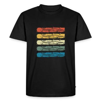 Vintage Colorful Arrows - Men's Premium Organic T-Shirt - black - Front - Nico (187cm)