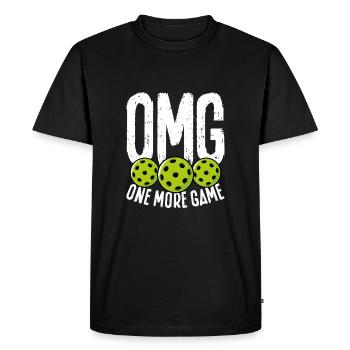 Un autre match de pickleball - T-shirt Premium bio Homme - noir - Devant - Nico (187cm)