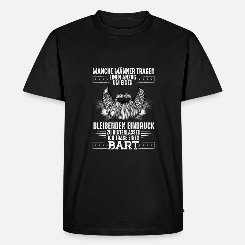 Anzug Oder Bart - Männer Premium Bio T-Shirt - Schwarz