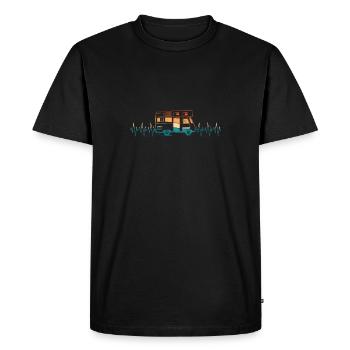 Camper frequency - Men's Premium Organic T-Shirt - black - Front - Nico (187cm)