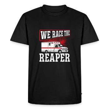 A race against the Grim Reaper - Men's Premium Organic T-Shirt - black - Front - Nico (187cm)