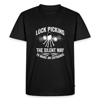 La façon silencieuse de faire une performance - T-shirt Premium bio Homme - noir - Devant - Nico (187cm)
