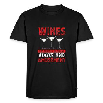 Vins Le mélange parfait - T-shirt Premium bio Homme - noir - Devant - Nico (187cm)