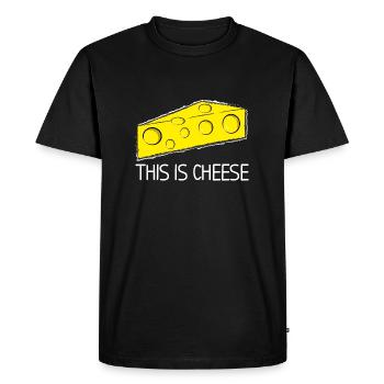 C’est du fromage - T-shirt Premium bio Homme - noir - Devant - Nico (187cm)