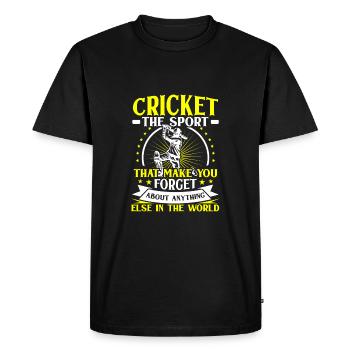 Le cricket vous fait oublier tout le reste - T-shirt Premium bio Homme - noir - Devant - Nico (187cm)