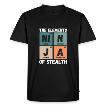 The elements of camouflage - Men's Premium Organic T-Shirt - black - Front - Nico (187cm)