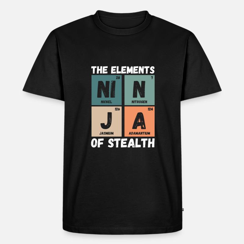 Die Elemente Der Tarnung - Männer Premium Bio T-Shirt - Schwarz