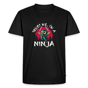 Trust a cool ninja - Men's Premium Organic T-Shirt - black - Front - Nico (187cm)