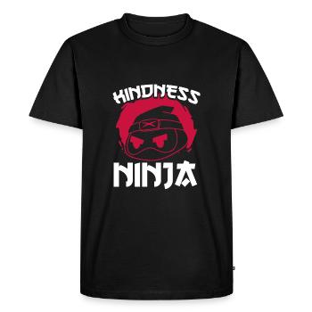 Kindness Red Ninja - Men's Premium Organic T-Shirt - black - Front - Nico (187cm)
