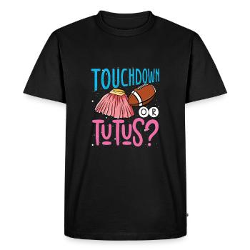 Touchdown ou Tutus - T-shirt Premium bio Homme - noir - Devant - Nico (187cm)