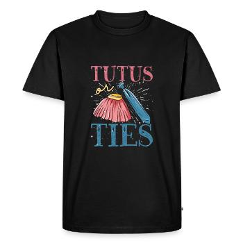 Tutus ou cravates - T-shirt Premium bio Homme - noir - Devant - Nico (187cm)