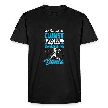 Je ne suis pas maladroit, je suis un - T-shirt Premium bio Homme - noir - Devant - Nico (187cm)