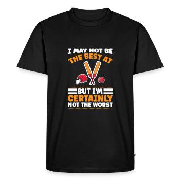 Je ne suis certainement pas le pire - T-shirt Premium bio Homme - noir - Devant - Nico (187cm)