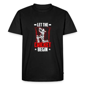 Let the cricket begin - Men's Premium Organic T-Shirt - black - Front - Nico (187cm)