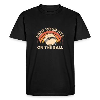 Keep an eye on the cricket ball - Men's Premium Organic T-Shirt - black - Front - Nico (187cm)