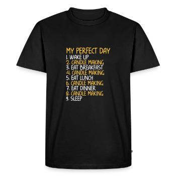 My Perfect Day Candle Making - Men's Premium Organic T-Shirt - black - Front - Nico (187cm)