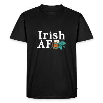 Irish Afk - Men's Premium Organic T-Shirt - black - Front - Nico (187cm)
