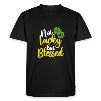 Not happy, but - Men's Premium Organic T-Shirt - black - Front - Nico (187cm)