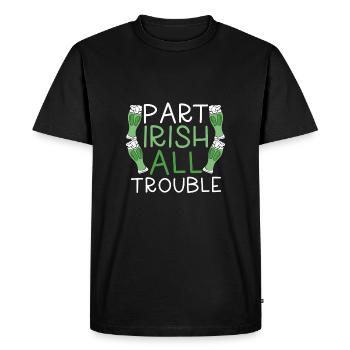 Part Irish All Problems - Men's Premium Organic T-Shirt - black - Front - Nico (187cm)