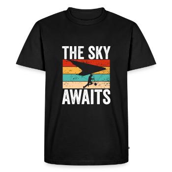 Le ciel vous attend - T-shirt Premium bio Homme - noir - Devant - Nico (187cm)