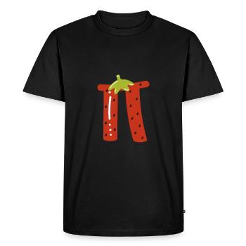 Pi as strawberry - Men's Premium Organic T-Shirt - black - Front - Nico (187cm)
