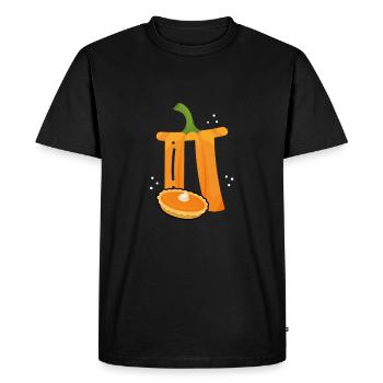 Pi as a cake - Men's Premium Organic T-Shirt - black - Front - Nico (187cm)