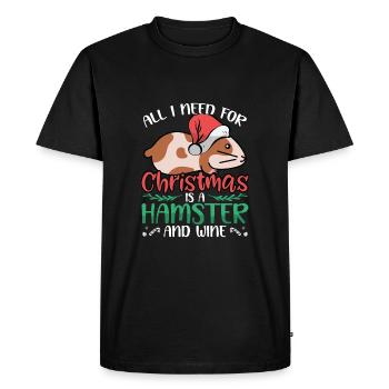 Tout ce dont j’ai besoin pour Noël, - T-shirt Premium bio Homme - noir - Devant - Nico (187cm)