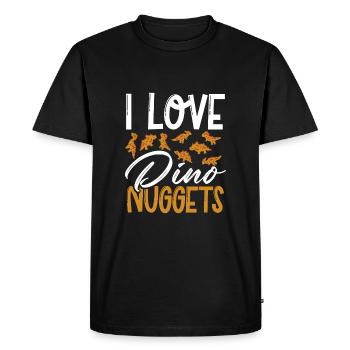 J’adore les pépites de dinosaures - T-shirt Premium bio Homme - noir - Devant - Nico (187cm)
