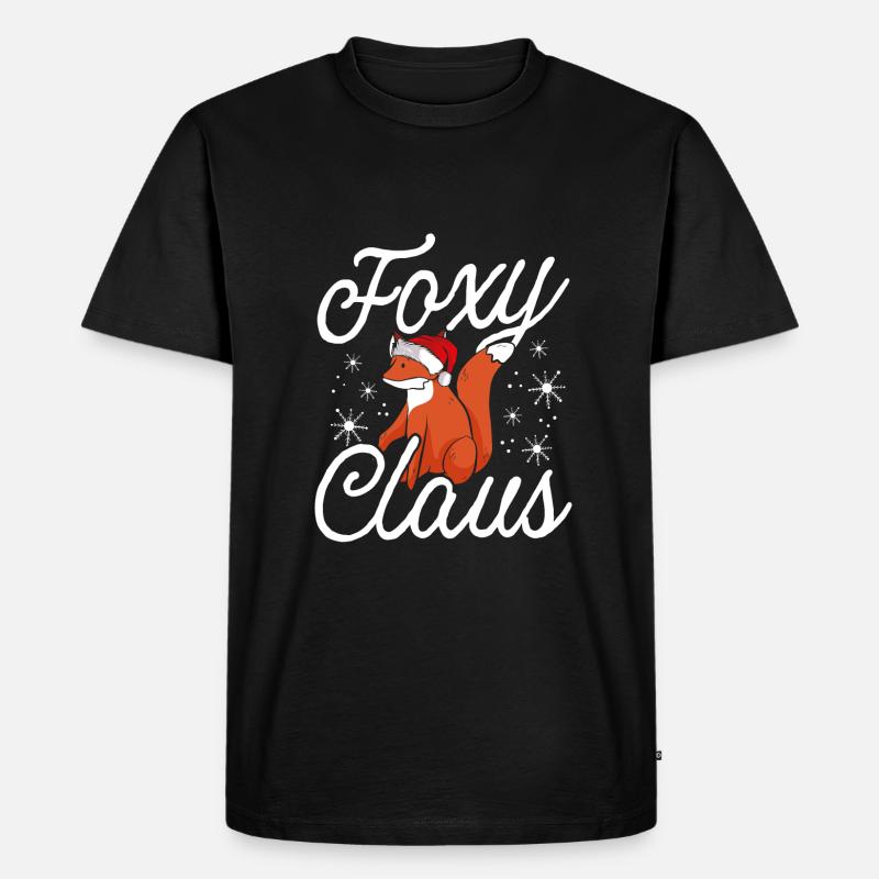 Fuchsiger Weihnachtsmann - Männer Premium Bio T-Shirt - Schwarz