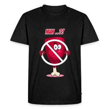 Drôle de jambon végétalien - T-shirt Premium bio Homme - noir - Devant - Nico (187cm)