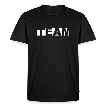 Équipe - T-shirt Premium bio Homme - noir - Devant - Nico (187cm)