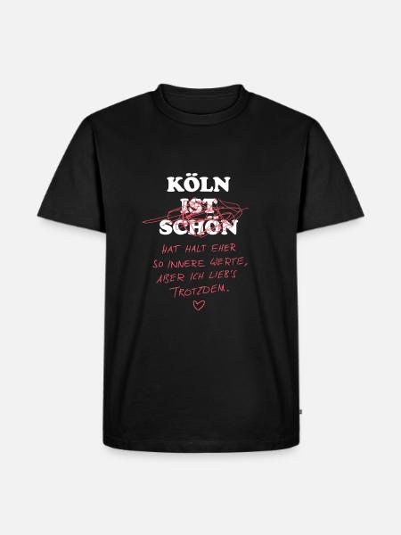 KÖLN IST SCHÖN - Männer Premium Bio T-Shirt - Schwarz