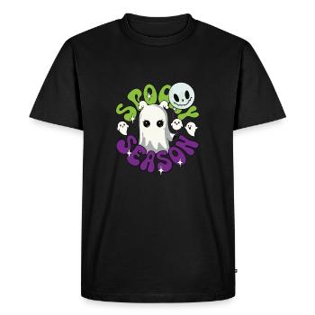 Saison effrayante Halloween Fantômes Fantômes - T-shirt Premium bio Homme - noir - Devant - Nico (187cm)