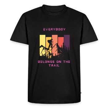 Everybody Belongs On The Trail Hiking - T-shirt Premium bio Homme - noir - Devant - Nico (187cm)