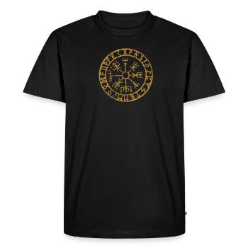 Viking Compass Vegvisir Viking Celts Gift - Men's Premium Organic T-Shirt - black - Front - Nico (187cm)