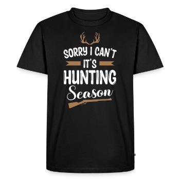 Funny Hunting - Men's Premium Organic T-Shirt - black - Front - Nico (187cm)