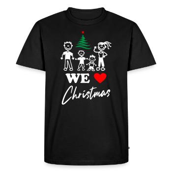 Nous aimons Noël - T-shirt Premium bio Homme - noir - Devant - Nico (187cm)