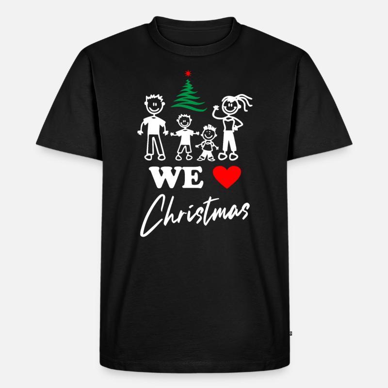We Love Christmas - Männer Premium Bio T-Shirt - Schwarz