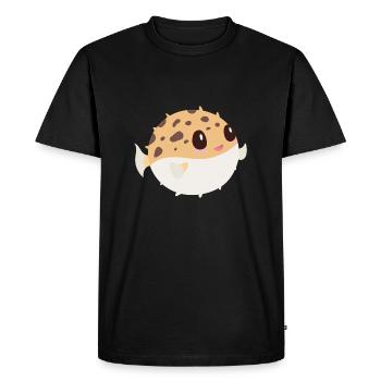 Poisson-globe - T-shirt Premium bio Homme - noir - Devant - Nico (187cm)