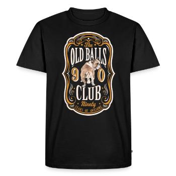 90 ans du Old Balls Club Membre du 90e anniversaire - T-shirt Premium bio Homme - noir - Devant - Nico (187cm)