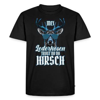 Mei Lederhosn is in da Wäsch Lederhosen Ersatz - T-shirt Premium bio Homme - noir - Devant - Nico (187cm)