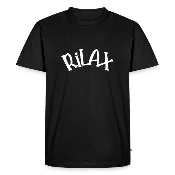 rilax - T-shirt Premium bio Homme - noir - Devant - Nico (187cm)