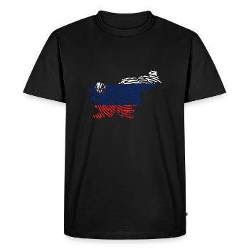 Slovénie Pavillon Empreinte digitale Contour - T-shirt Premium bio Homme - noir - Devant - Nico (187cm)